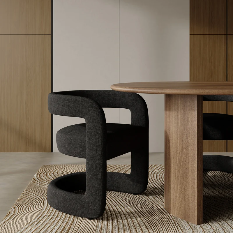 Lot de 2 chaises KLAY velours chenillé