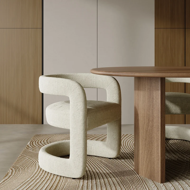 Lot de 2 chaises KLAY velours tramé