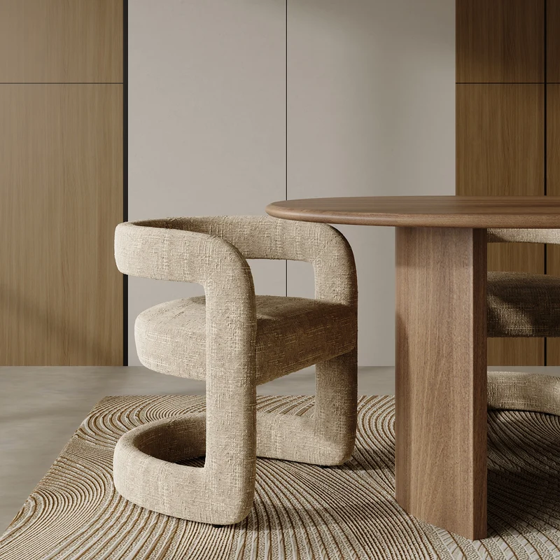Lot de 2 chaises KLAY velours tramé