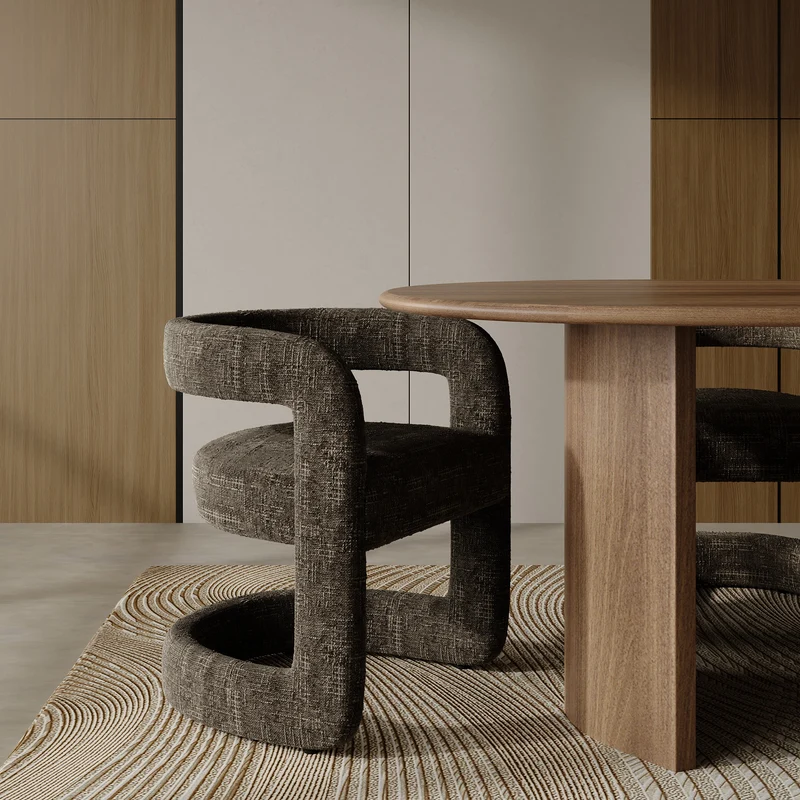 Lot de 2 chaises KLAY velours tramé