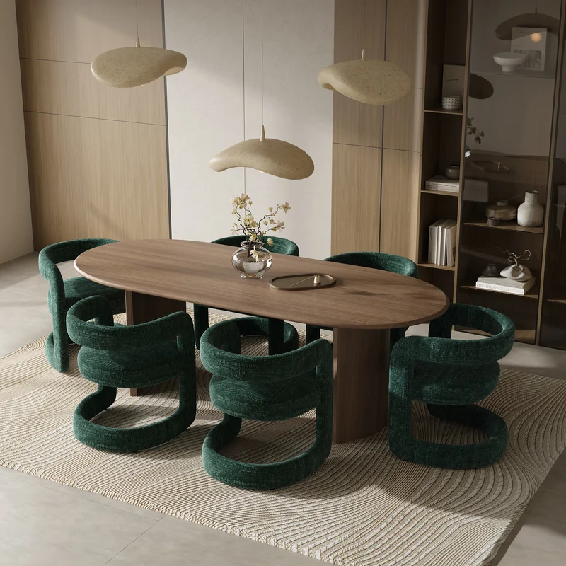 Lot de 2 chaises KLAY velours tramé