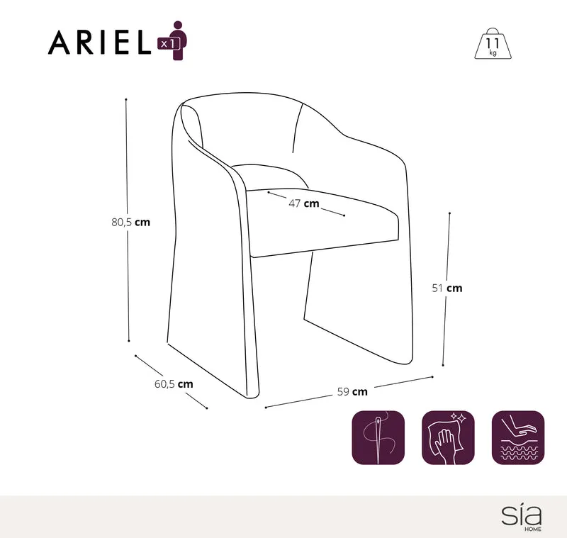 Lot de 2 petits fauteuils ARIEL velours texturé
