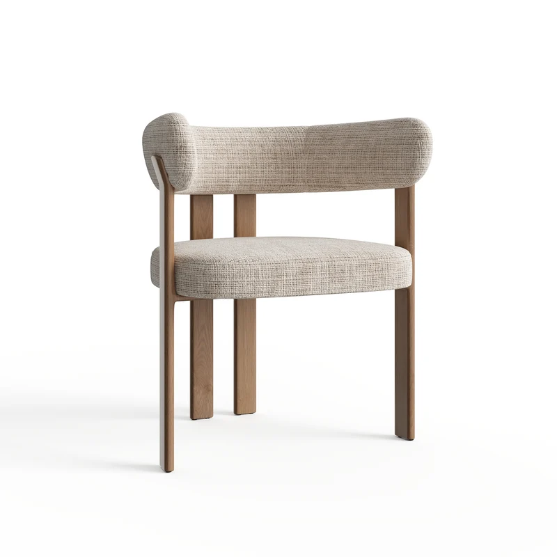 Lot de 2 petits fauteuils OREN velours gaufré