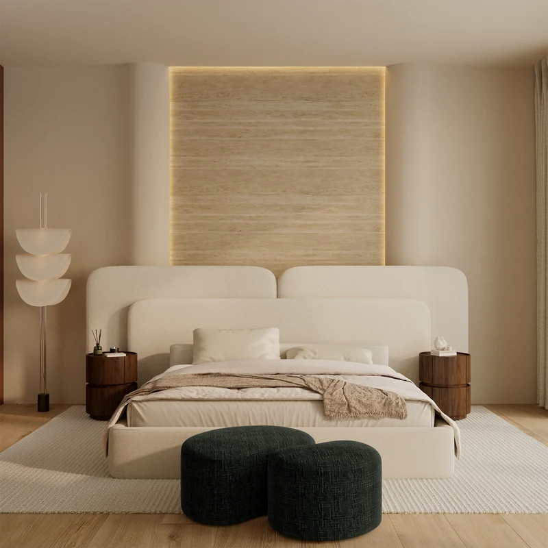 Pouf OVO 60cm velours tramé