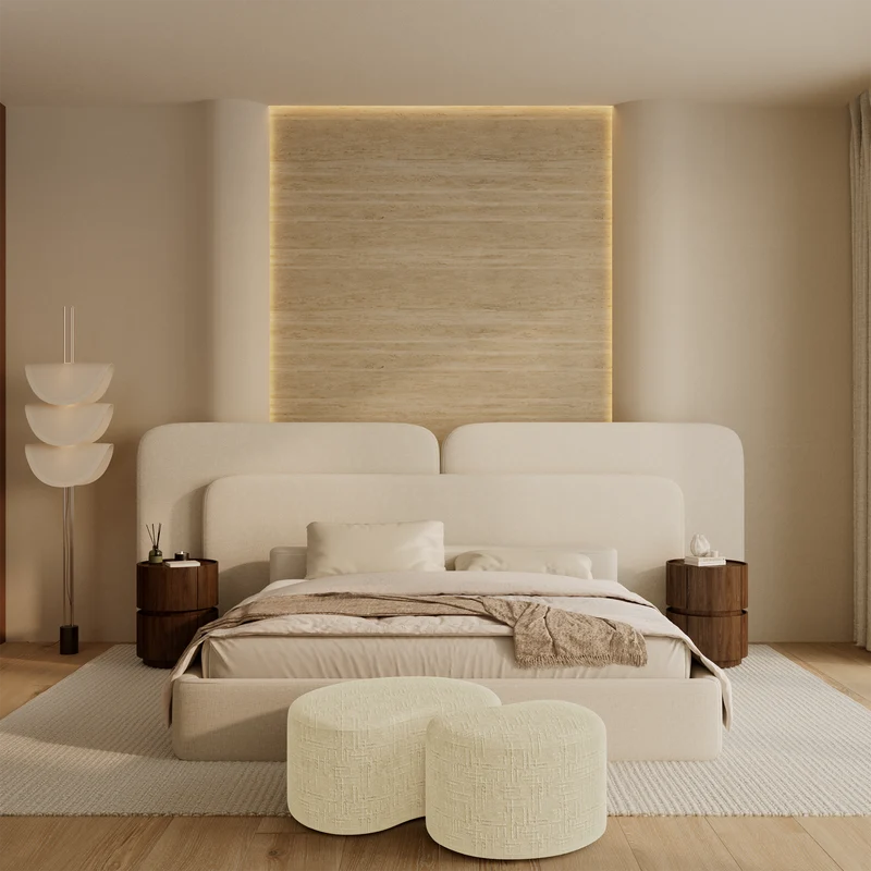 Pouf OVO 60cm velours tramé