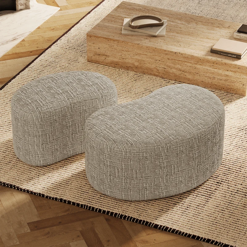 Pouf OVO 60cm velours tramé