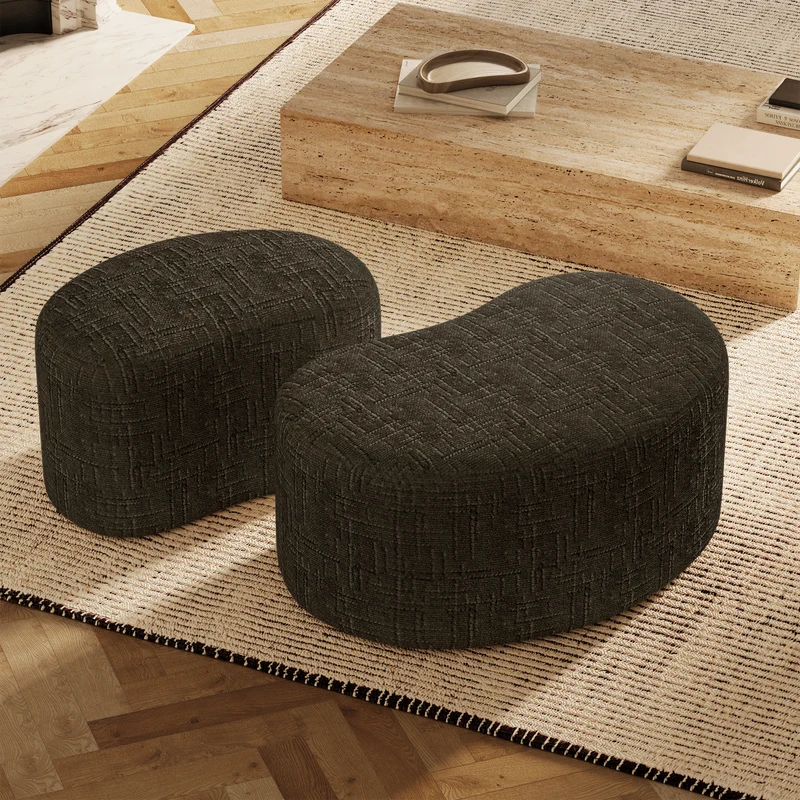 Pouf OVO 60cm velours tramé