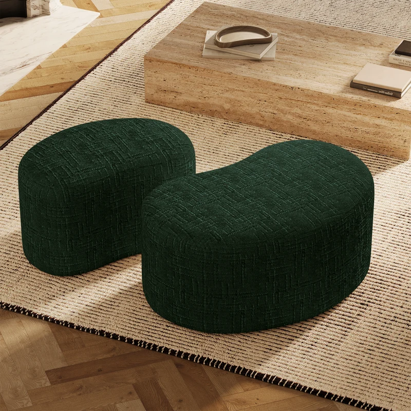 Pouf OVO 80cm velours tramé