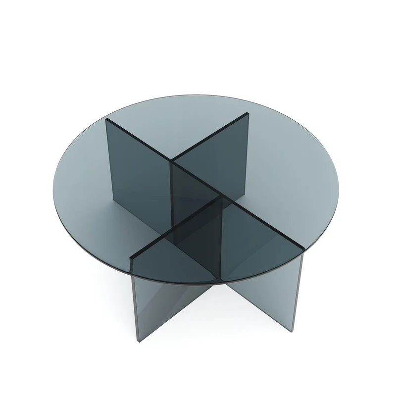 Table basse SIENNA en verre 80cm