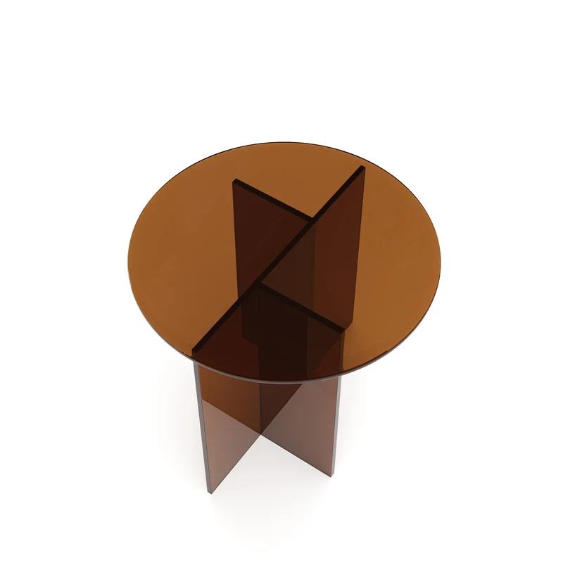 Table basse SIENNA en verre 50cm
