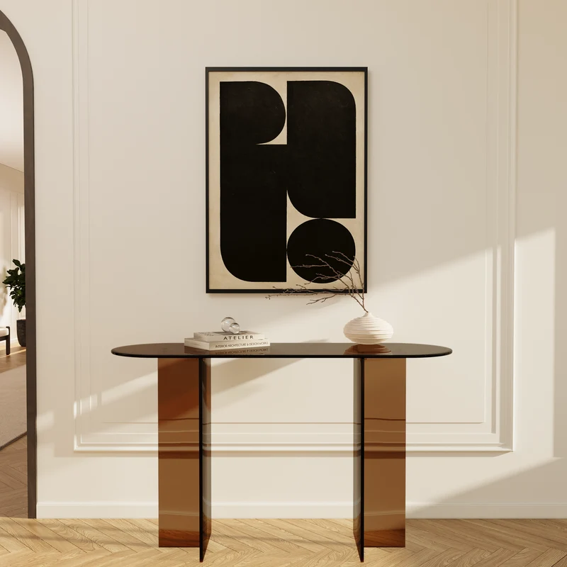 Console SIENNA en verre 120cm