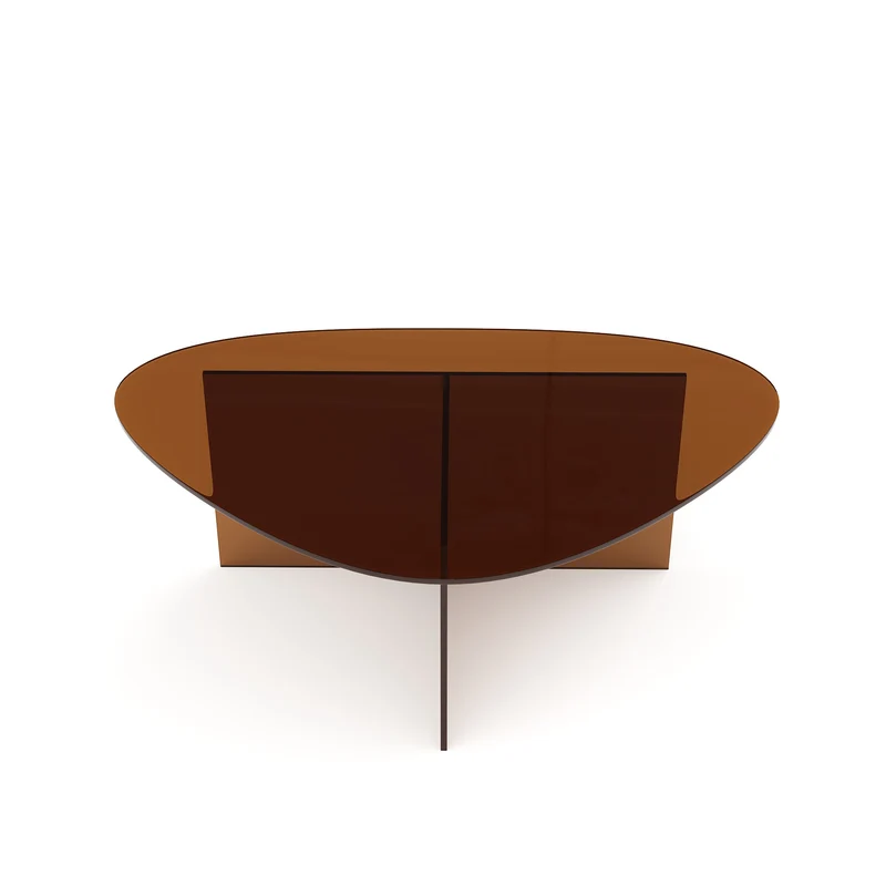 Table basse AURA en verre 90cm