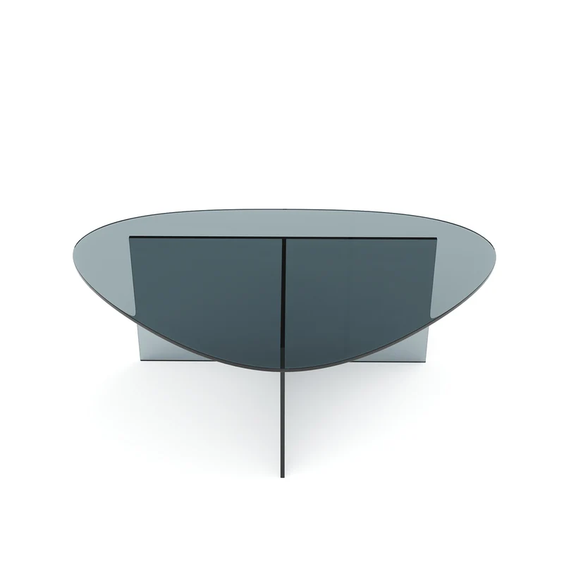Table basse AURA en verre 90cm
