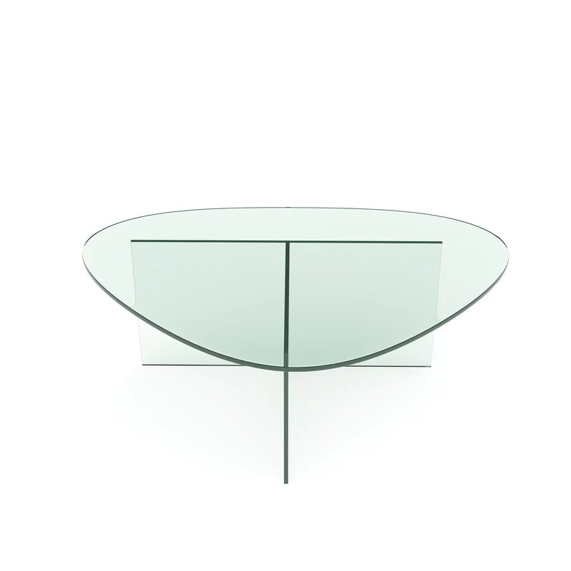 Table basse AURA en verre 90cm