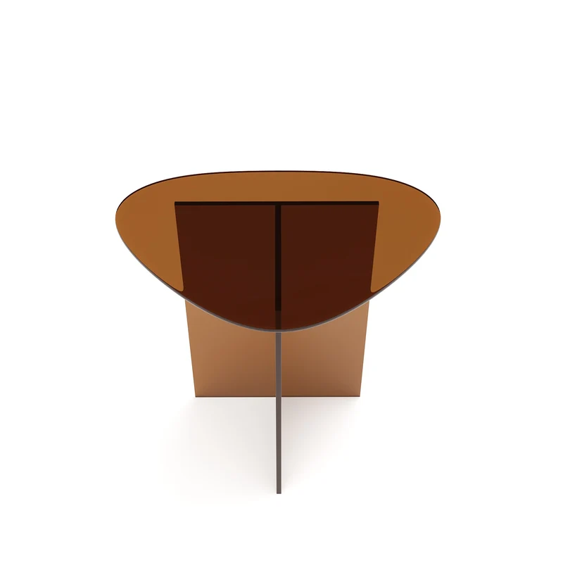 Table d'appoint AURA en verre 55cm