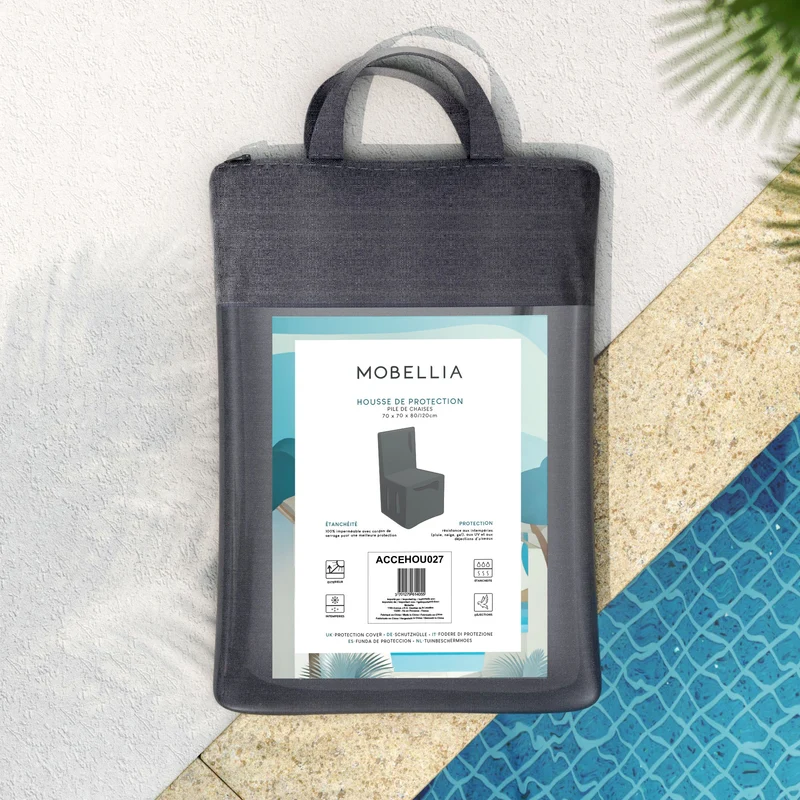 Housse de protection imperméable pour pile de chaises