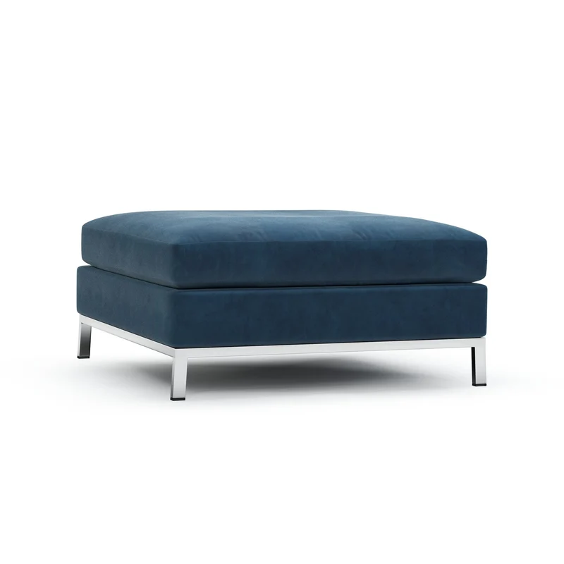 Raspail Pouf pieds chromés