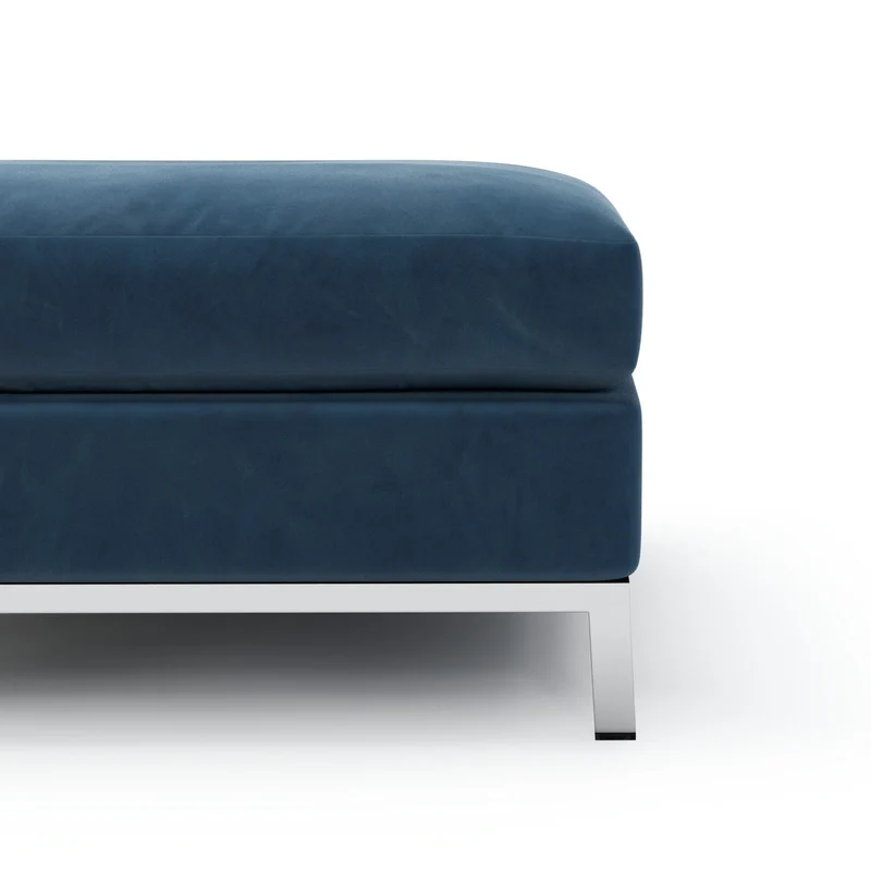 Raspail Pouf pieds chromés
