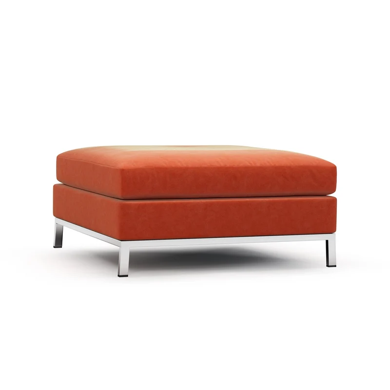 Raspail Pouf pieds chromés
