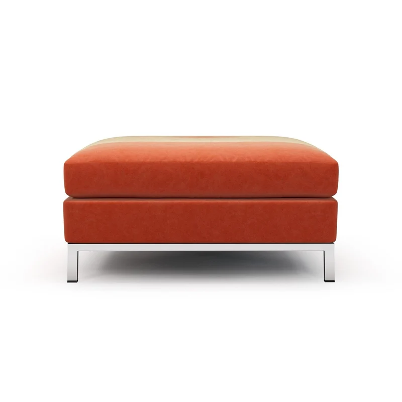 Raspail Pouf pieds chromés