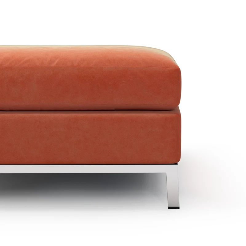 Raspail Pouf pieds chromés