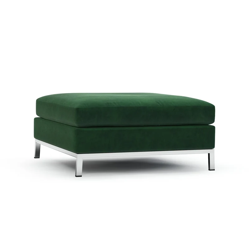 Raspail Pouf pieds chromés