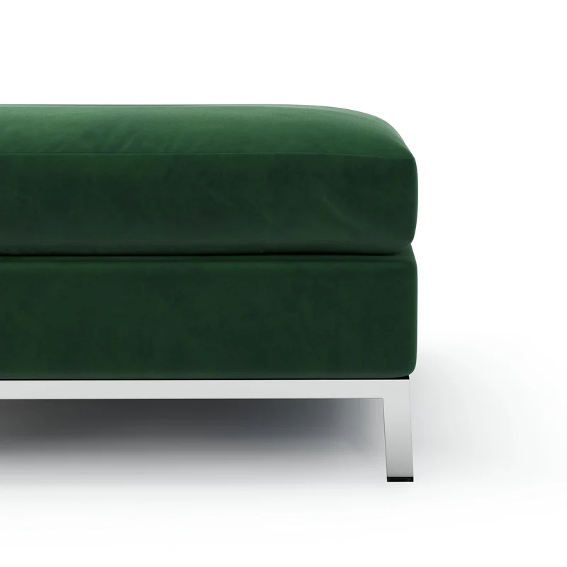 Raspail Pouf pieds chromés