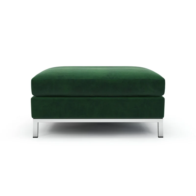 Raspail Pouf pieds chromés