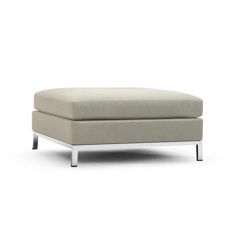 Raspail Pouf pieds chromés