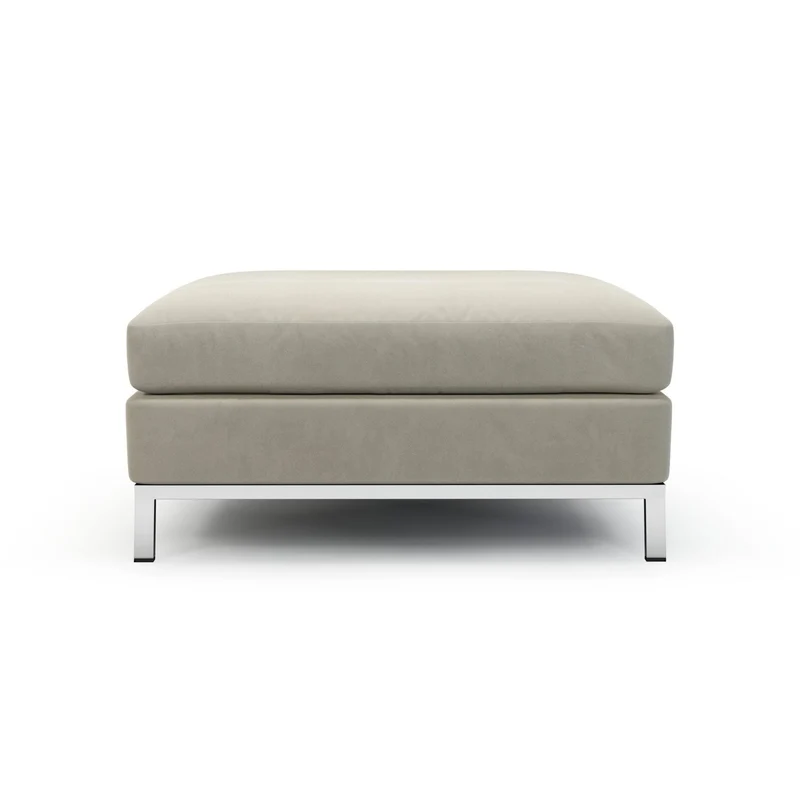 Raspail Pouf pieds chromés