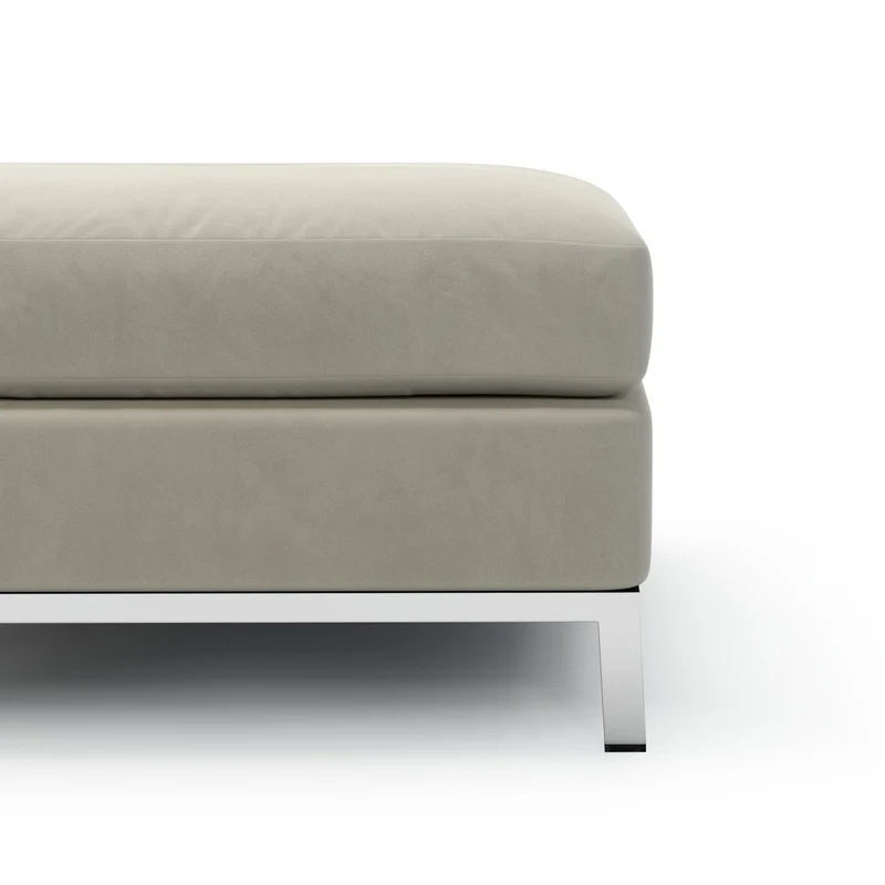 Raspail Pouf pieds chromés