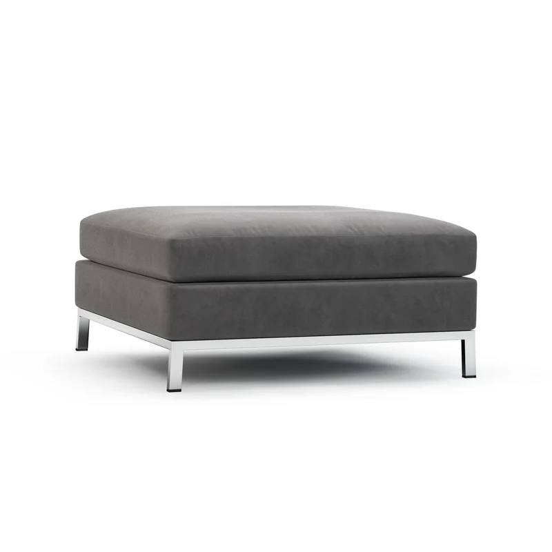 Raspail Pouf pieds chromés