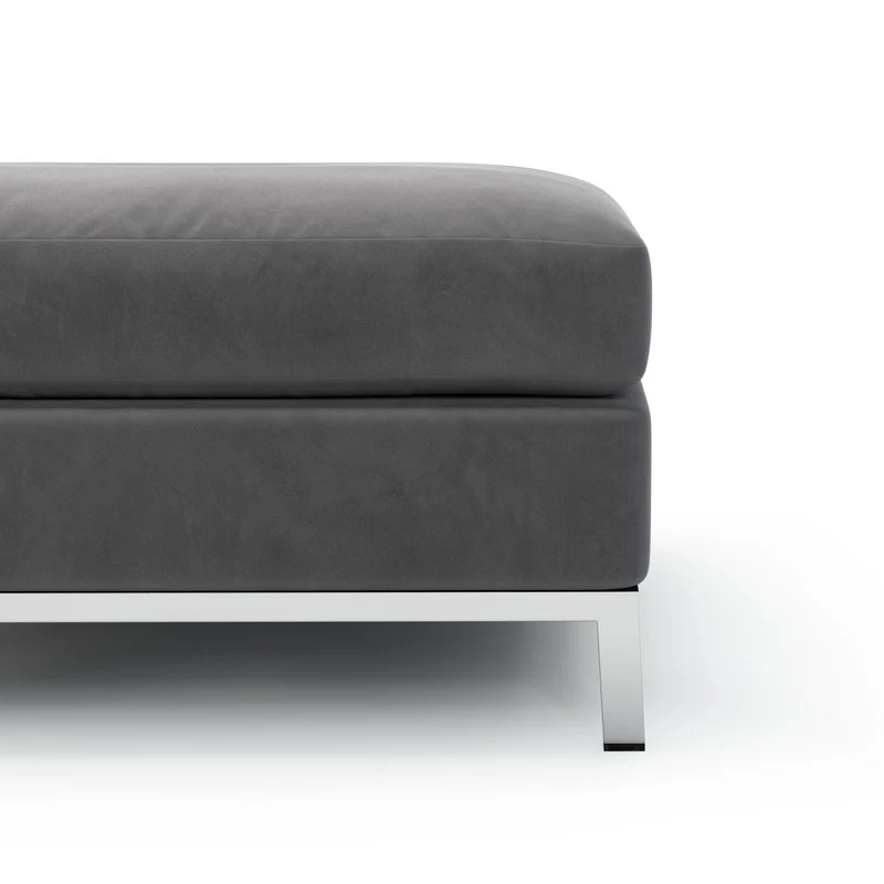 Raspail Pouf pieds chromés