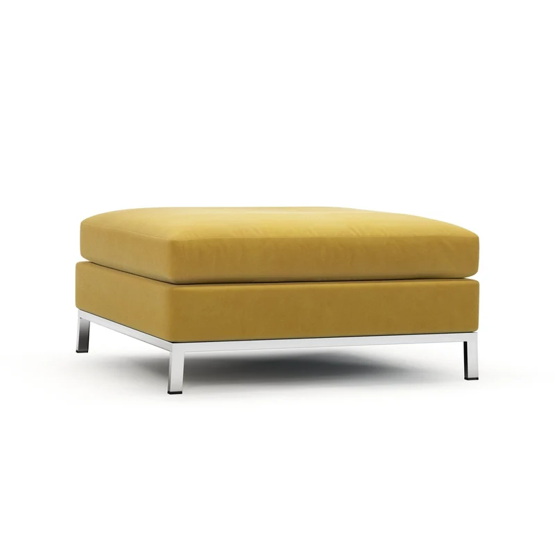 Raspail Pouf pieds chromés
