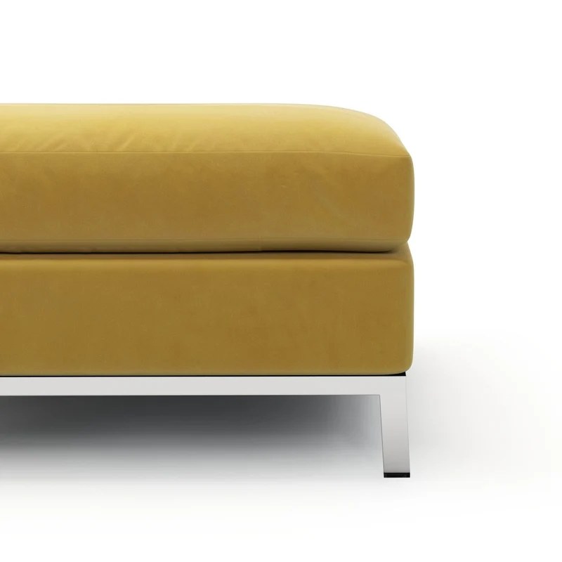 Raspail Pouf pieds chromés