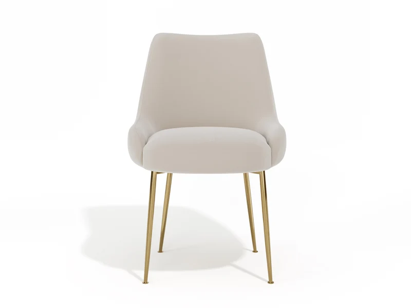 Lot de 2 chaises RAKEL Velours pieds dorés