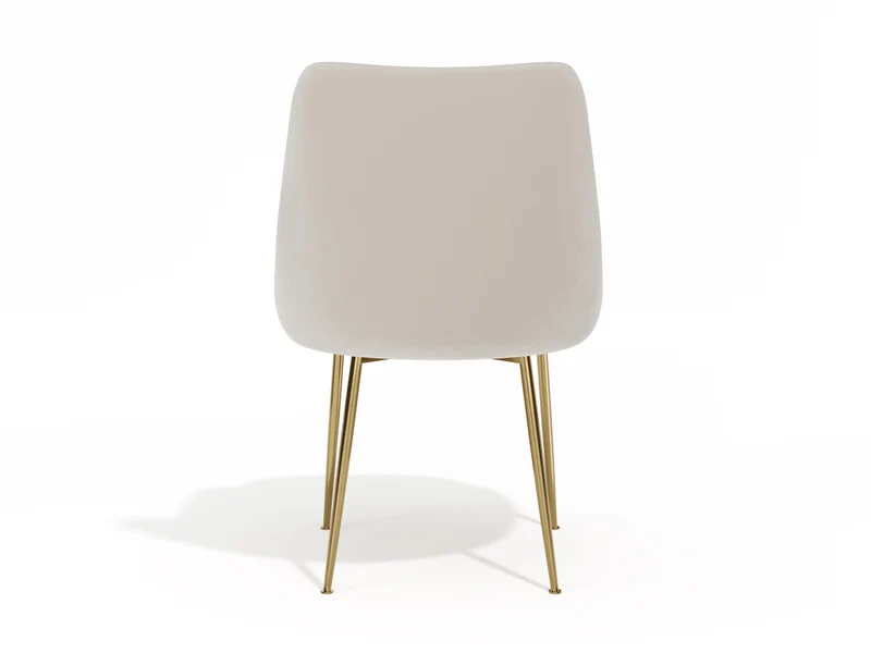 Lot de 2 chaises RAKEL Velours pieds dorés
