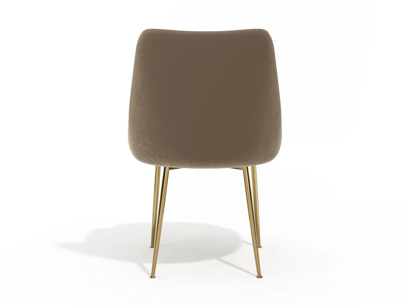 Lot de 2 chaises RAKEL Velours pieds dorés