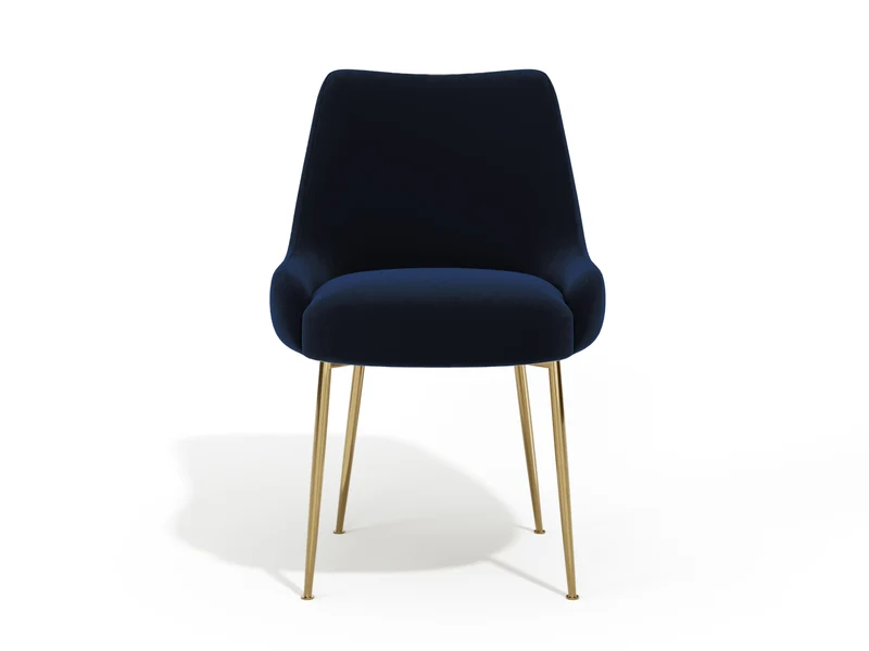 Lot de 2 chaises RAKEL Velours pieds dorés