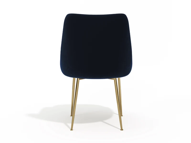 Lot de 2 chaises RAKEL Velours pieds dorés