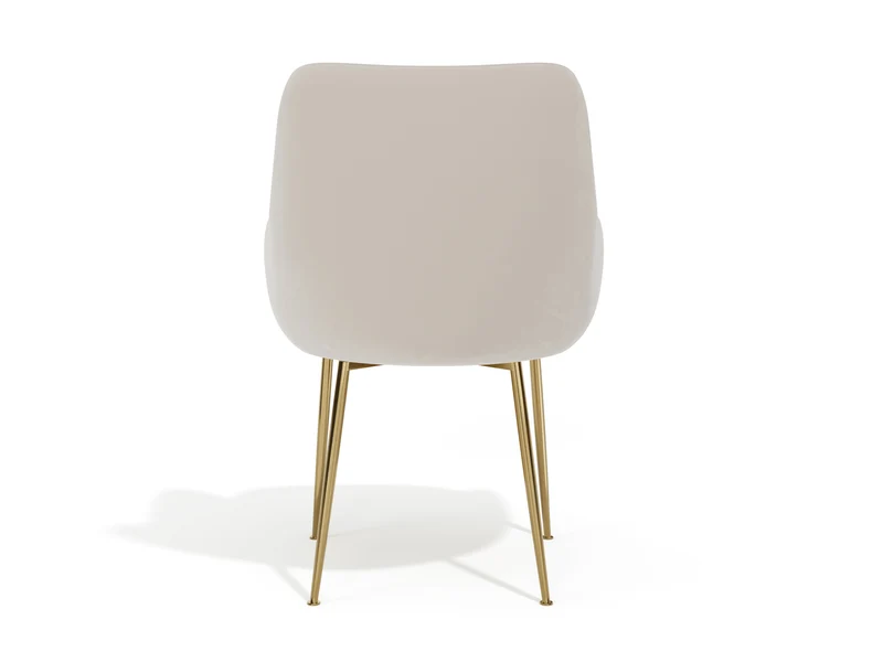 Lot de 2 petits fauteuils RAKEL Velours pieds dorés
