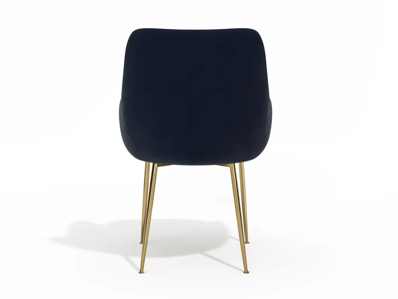 Lot de 2 petits fauteuils RAKEL Velours pieds dorés