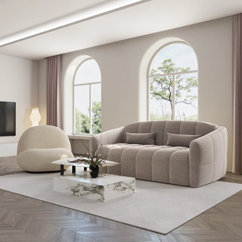Canapé convertible express matelas 160cm NORA Tissu Velours