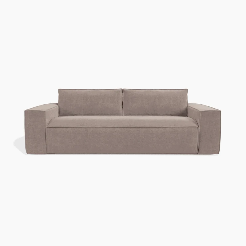 Canapé convertible express JOAN Velours - Matelas Dunlopillo 160cm