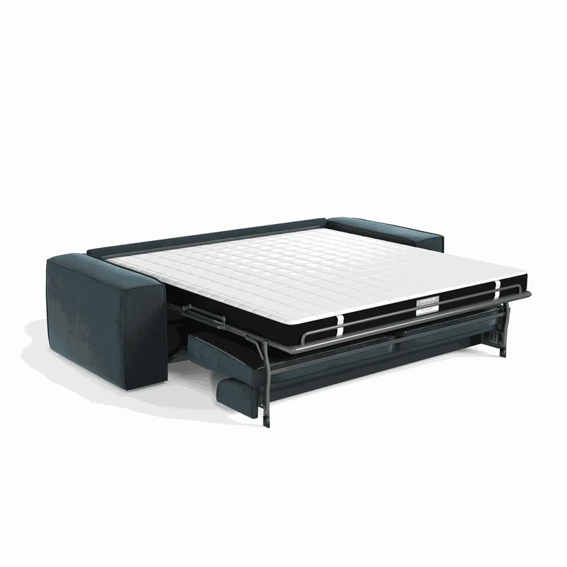 Canapé convertible express JOAN Velours - Matelas Dunlopillo 160cm