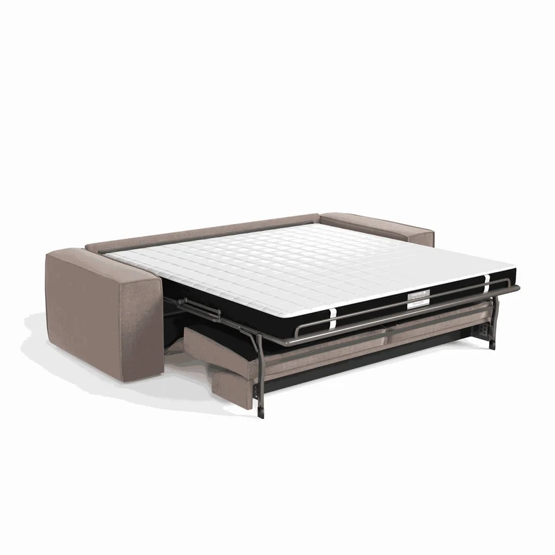 Canapé convertible express JOAN Velours - Matelas Dunlopillo 140cm