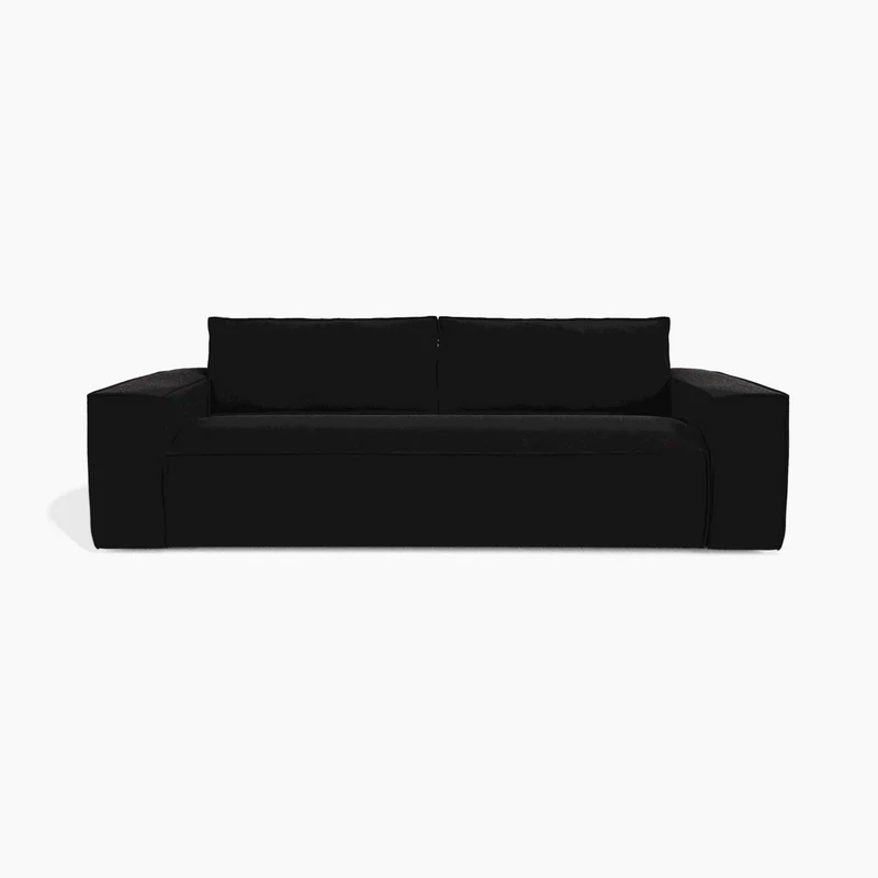 Canapé convertible express JOAN Velours - Matelas Dunlopillo 140cm