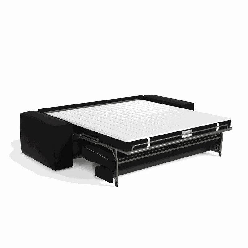 Canapé convertible express JOAN Velours - Matelas Dunlopillo 140cm