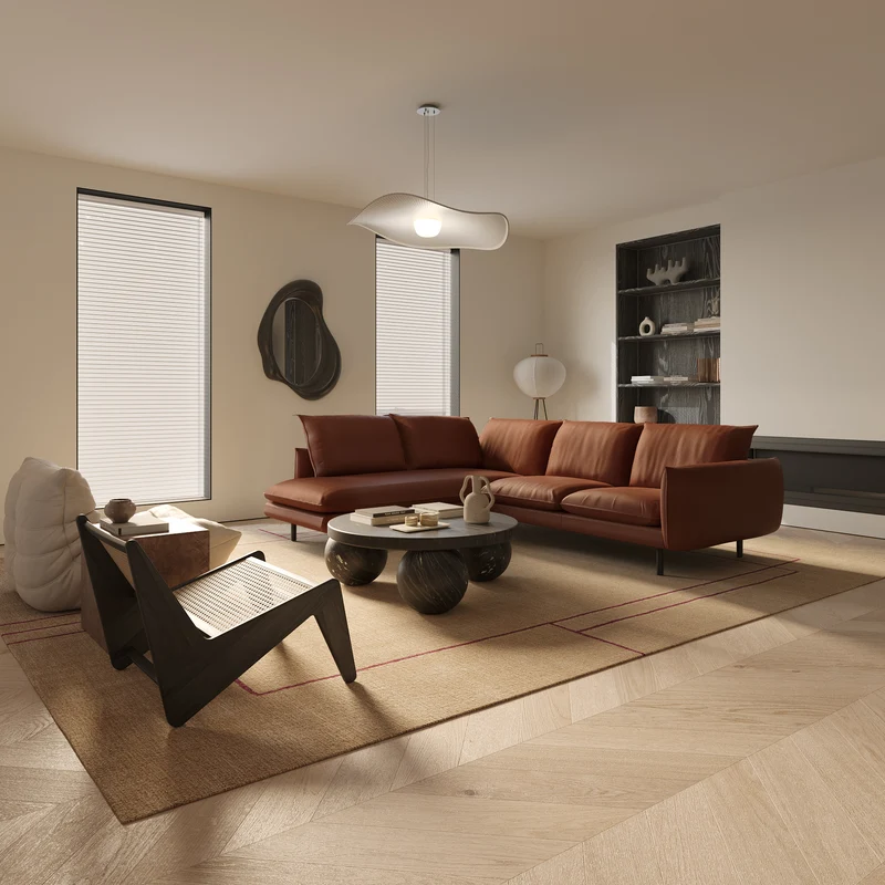 Canapé grand angle gauche ISAK Cuir