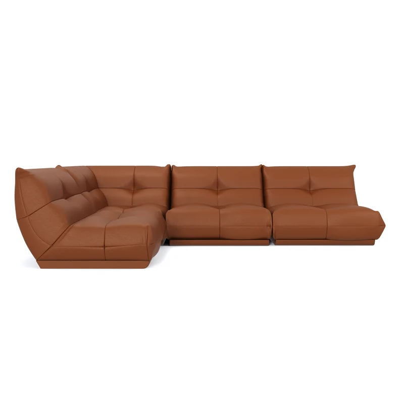 Canapé grand angle gauche COZY Cuir